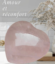 Charger l&#39;image dans la galerie, Coeur en quartz rose - amour et réconfort
